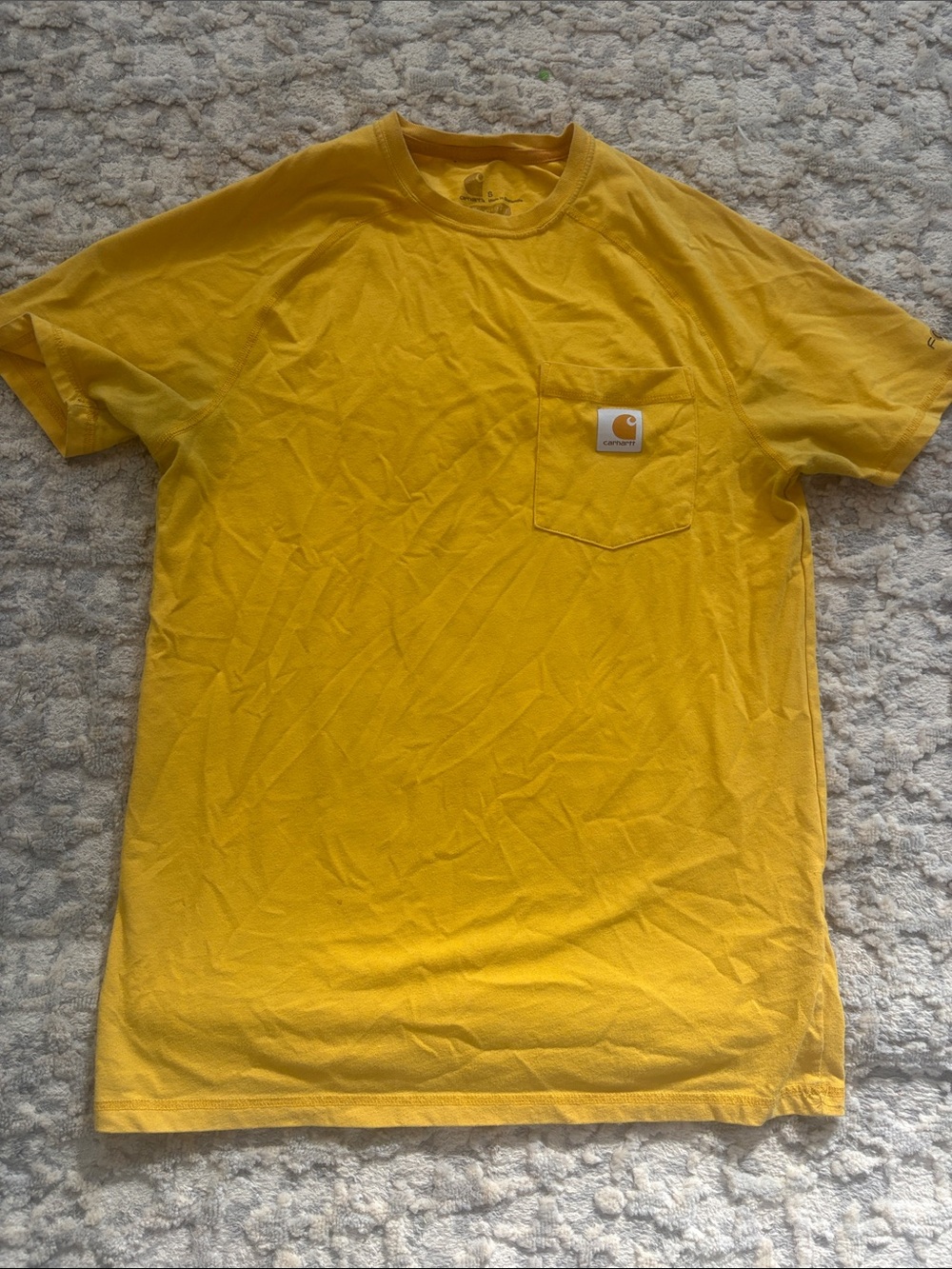 Carhartt Men’s Short-Sleeve Pocket Tee — Yellow